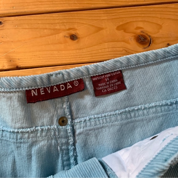 Baby Blue Low Waist Flare Cords - Picture 5 of 7